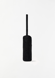 Alma Raffia Shoulder Bag — Black