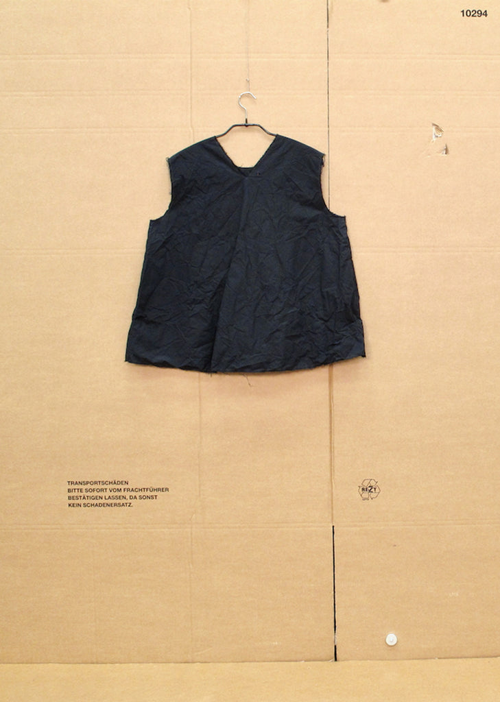 Paper Cotton Sleeveless Top OE  — Black