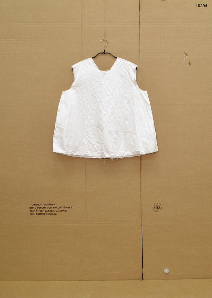 Paper Cotton Sleeveless Top OE  — White