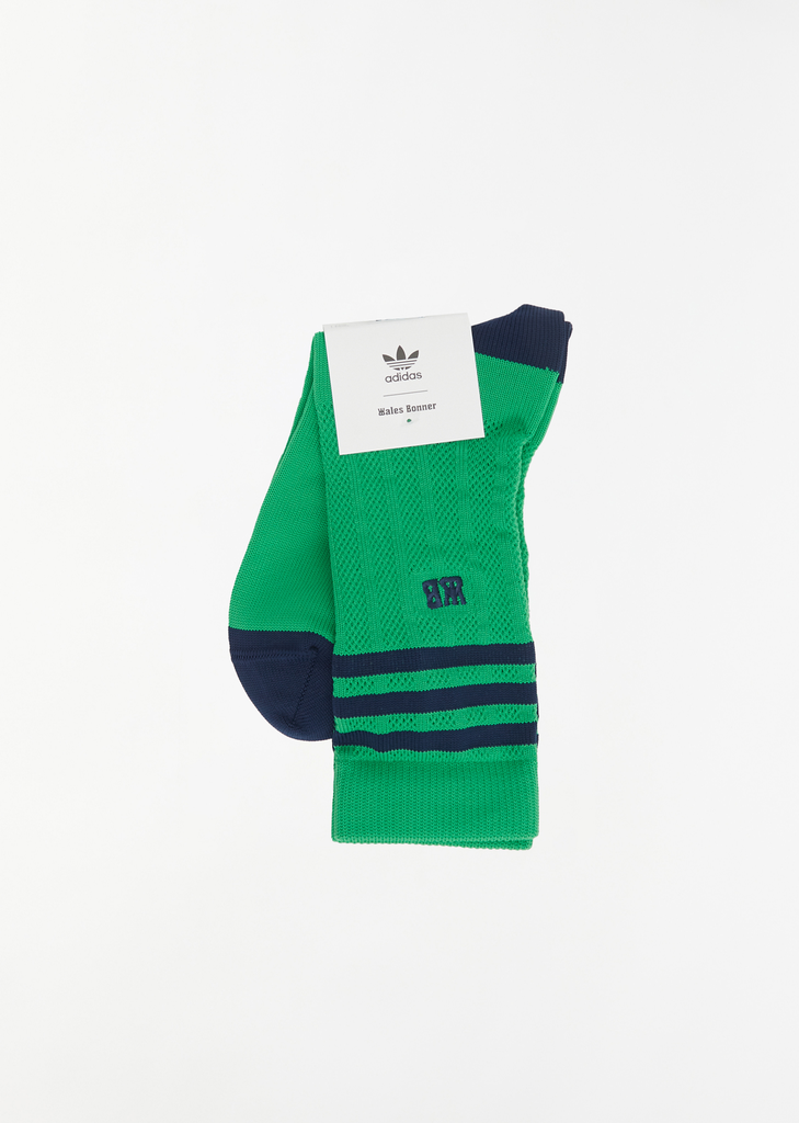 WB Socks — Vivid Green / Collegiate Navy
