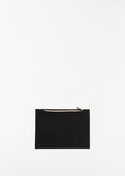 Washed Canvas Pouch Large — Black