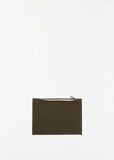 Washed Canvas Pouch Large — Olive