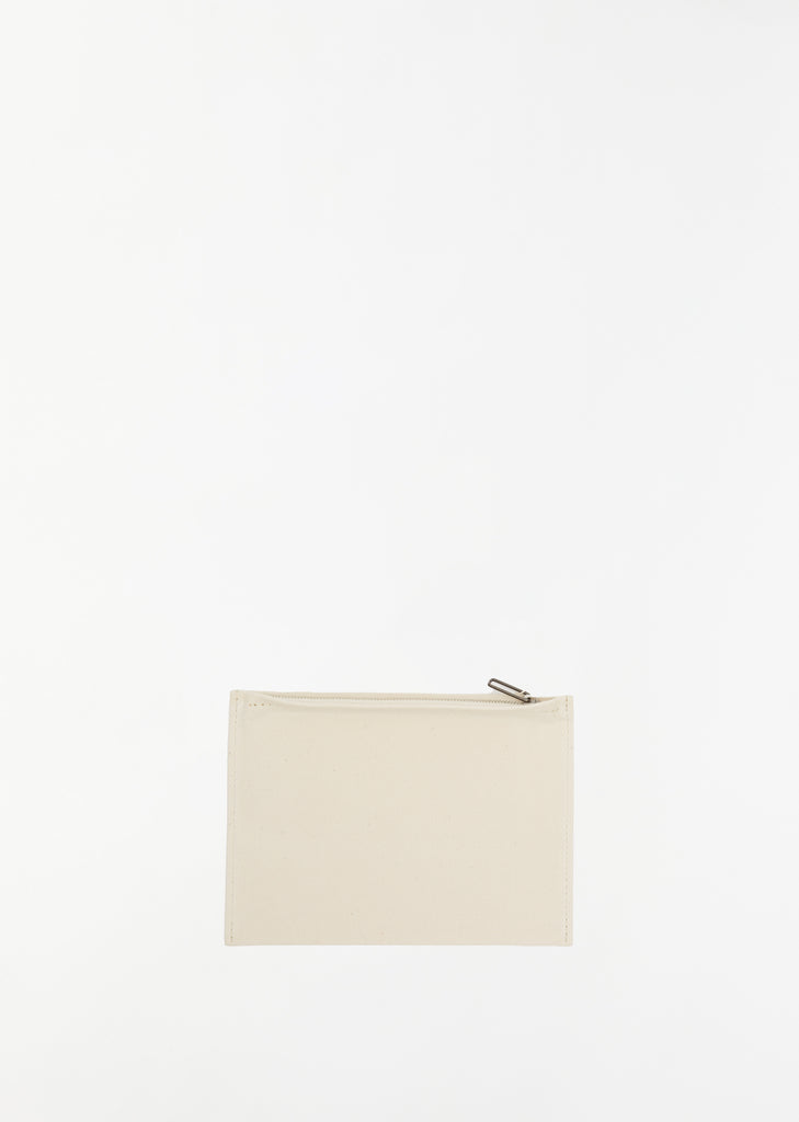 Washed Canvas Pouch Large — White