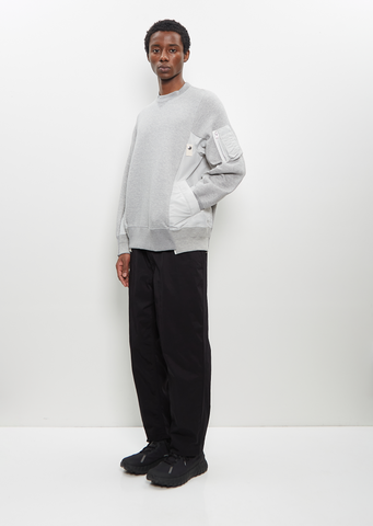 Sponge Sweat x Nylon Twill Pullover – La Garçonne Sponge Sweat x Nylon Twill Pullover – La Garçonne