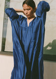 Airi Silk Habotai Maxi Dress — Ultramarine