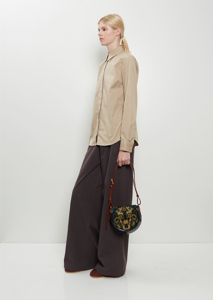 Arca Round Leather Bag