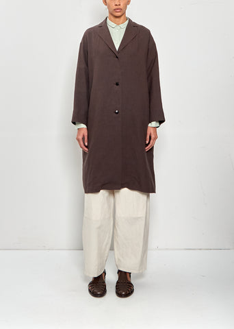Bulky Tailored Ramie Coat
