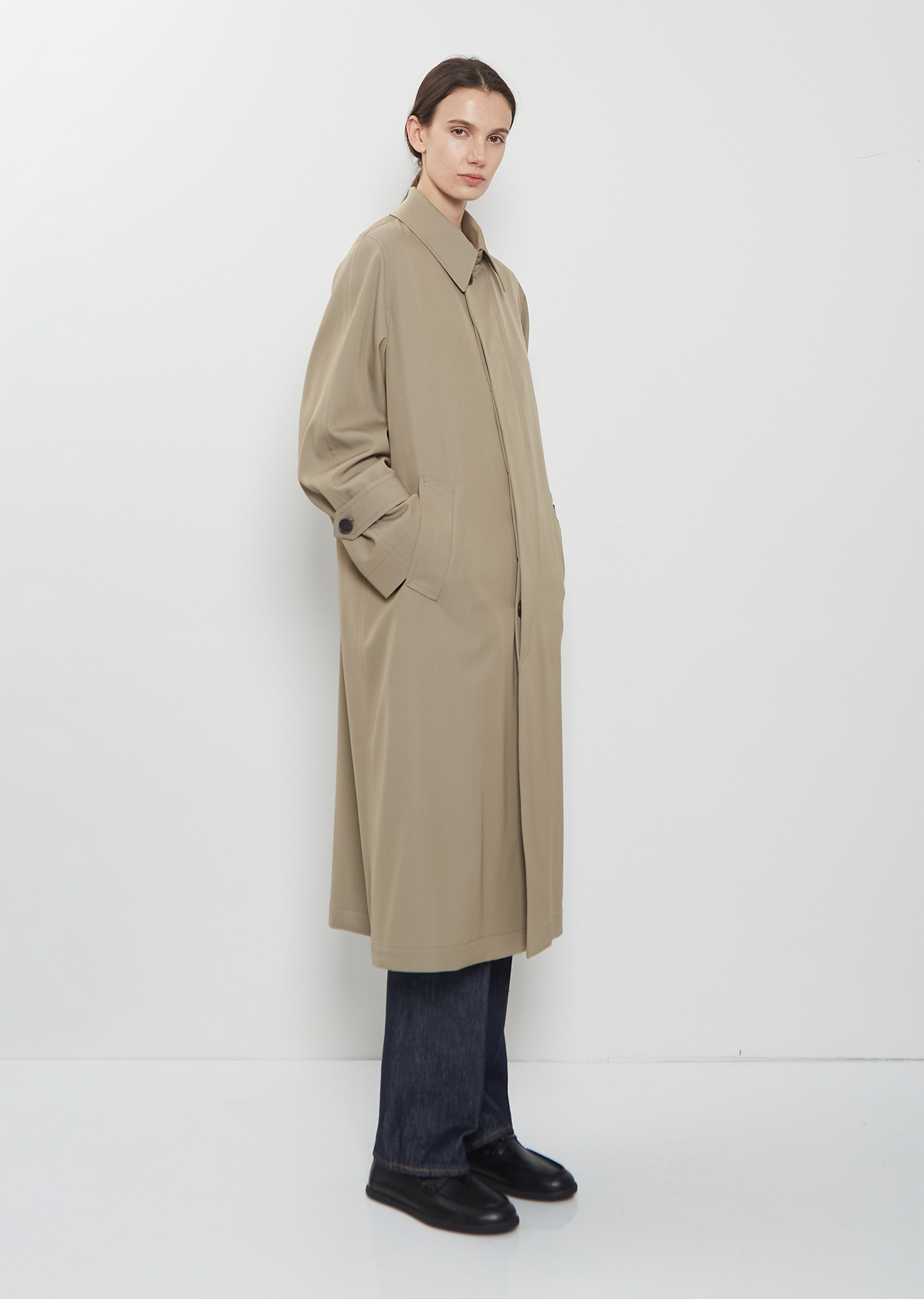 Light Wool Max Gabardine Coat – La Garçonne Light Wool Max Gabardine Coat – La Garçonne