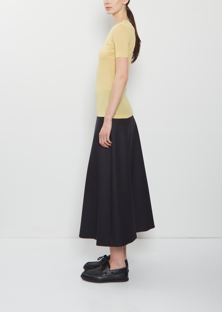 Super High Gauge Sheer Rib Tee — Mustard