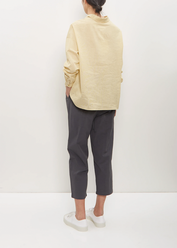 Cotton Silk Small Pocket Shirt — Lemon