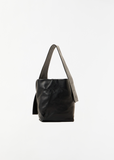Arranged Leather Shoulder Bag, Mini