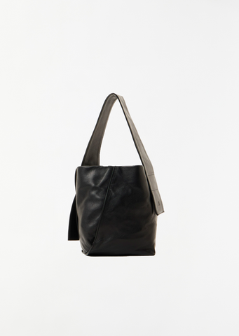 Arranged Leather Shoulder Bag, Mini