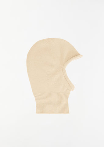 Chunky Wool Balaclava — Moon White