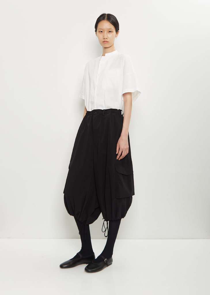 Twill Cropped String Pant
