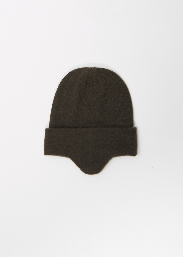 Cashmere Face Lift Beanie — Black Olive