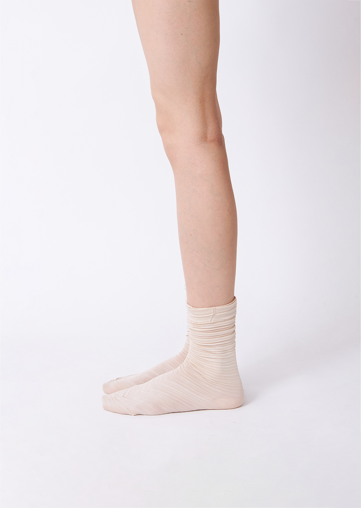 Crushed Socks — Beige