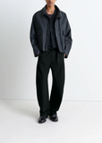 Twisted Belted Cotton Denim Pants