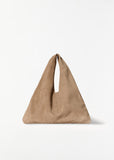 Small Suede Bindle — Beige Melange