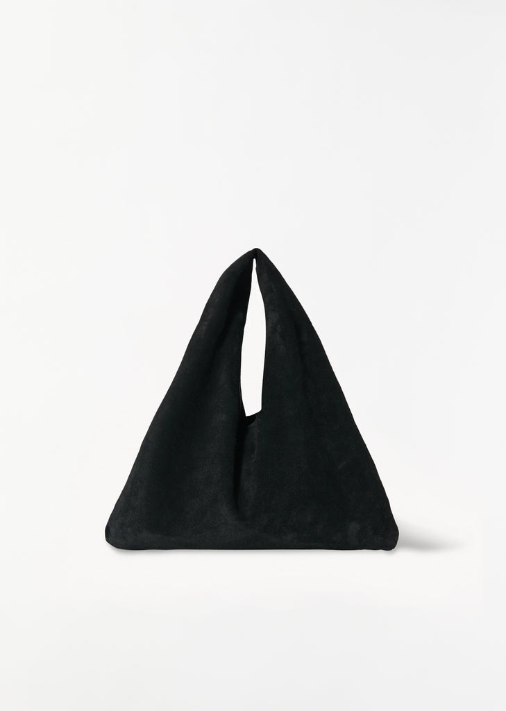 Small Suede Bindle — Black