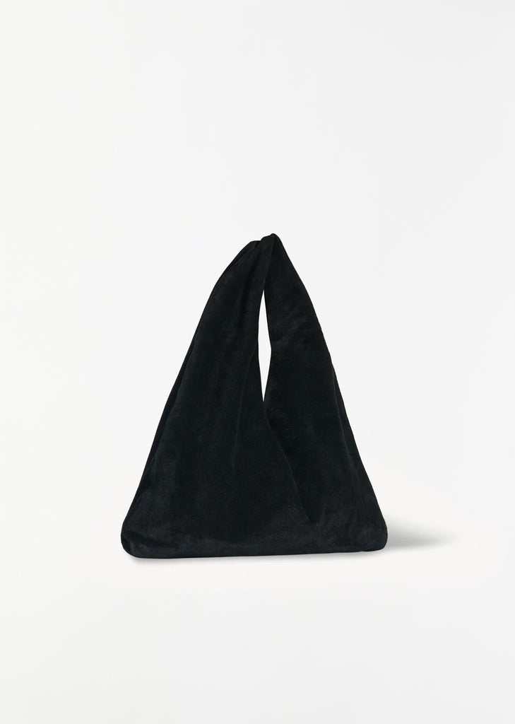 Small Suede Bindle — Black