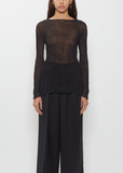 Chiffon Twist BK/WT Top