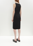 Compact Knit Short Tank Dress — Black