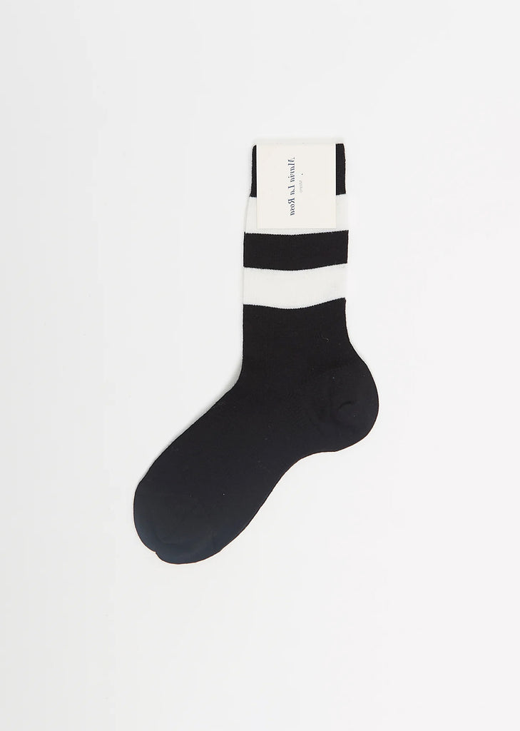 Striped Socks — Black