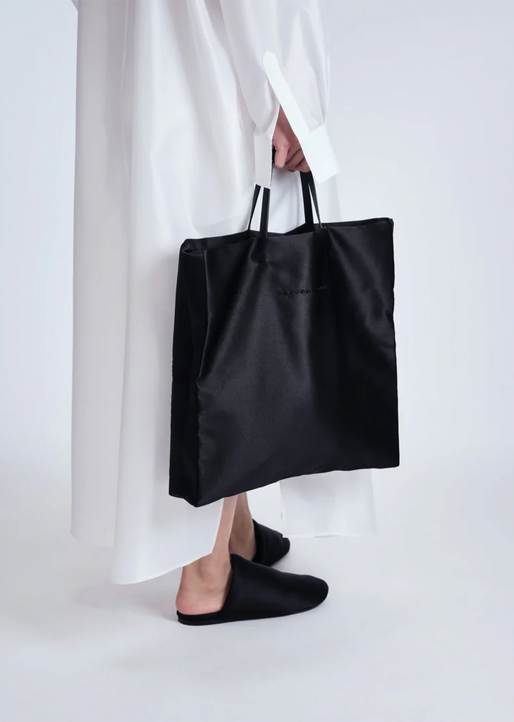 Jeanne Satin Bag — Deep Black