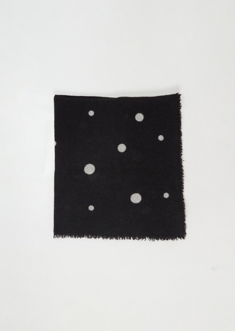 Check Small Cashmere Scarf — Black