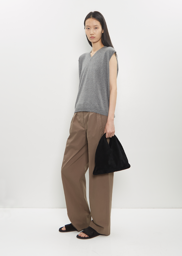 Small Suede Bindle — Black