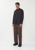 Ruched Placket Cotton Shirt