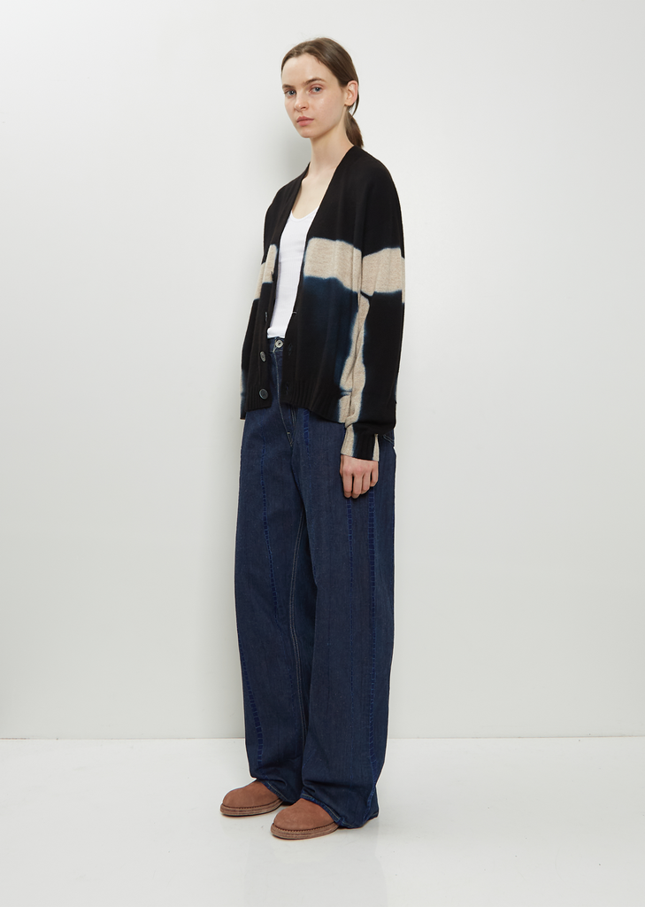 Cashmere Seamless Short Cardigan — Black