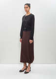 Viscose Silk Twisted Hem Skirt