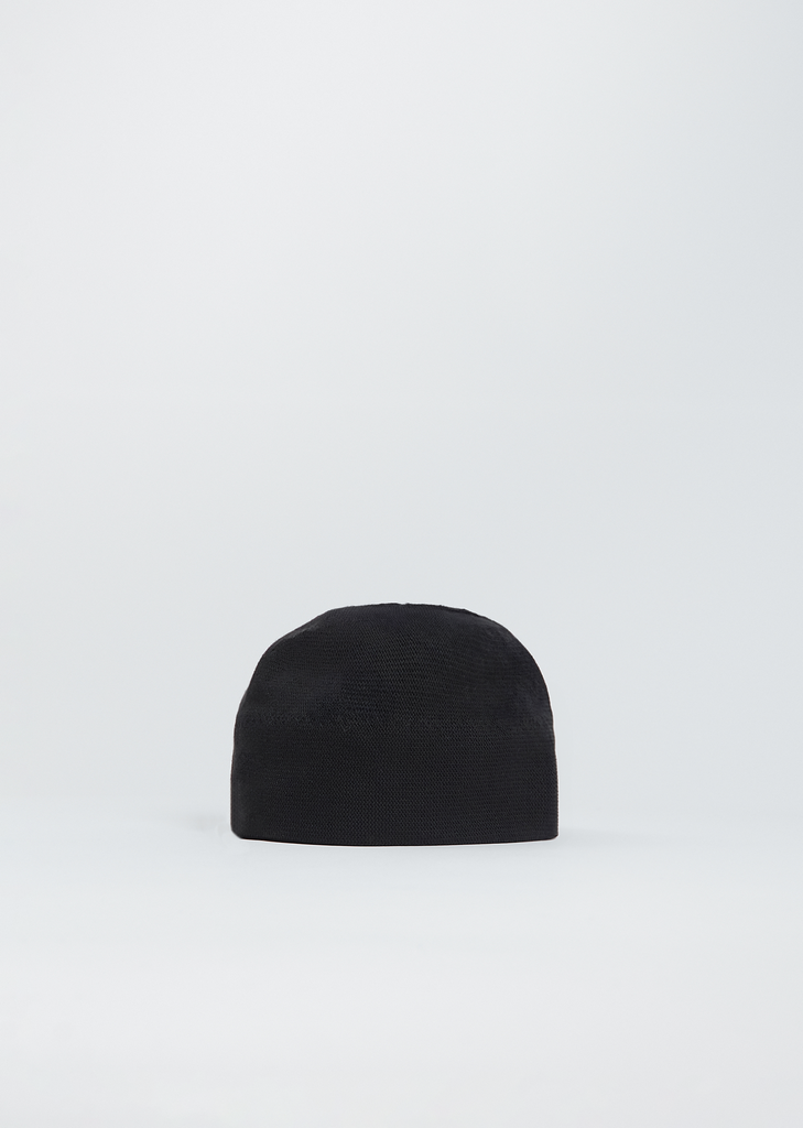 Double Edge Cotton ZZ Beanie — Black