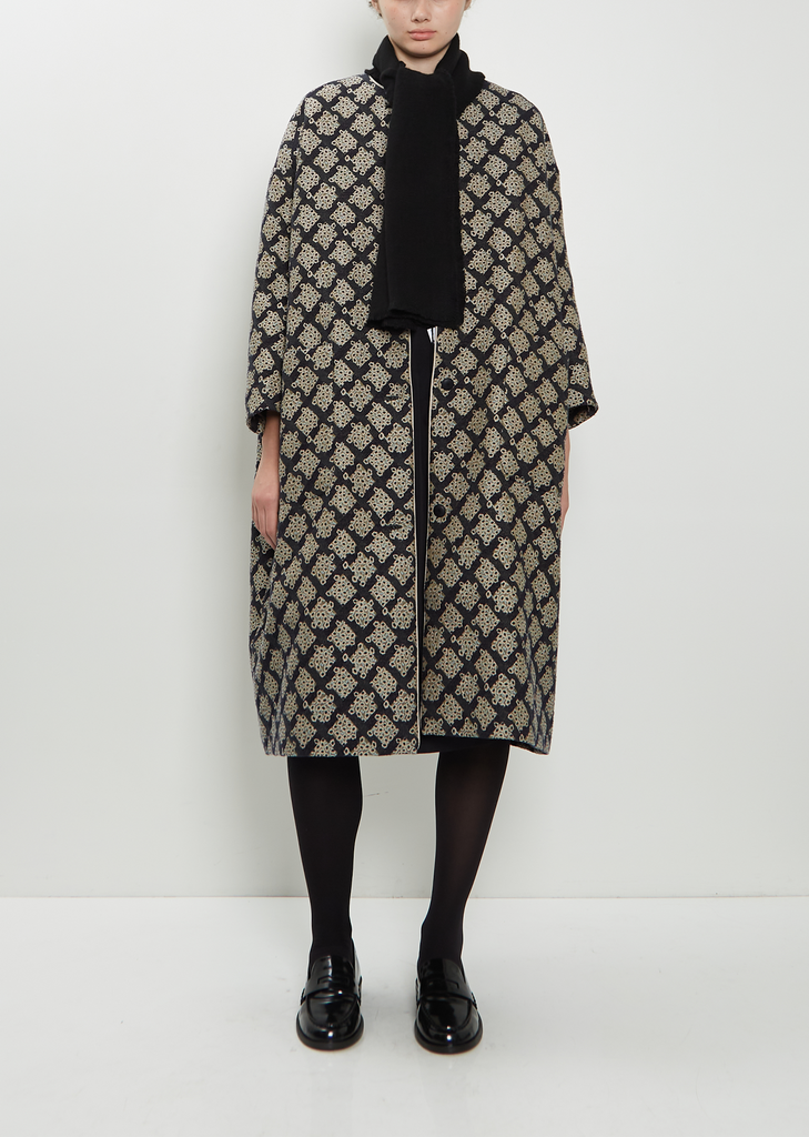 Four Sided Fringe Cashmere Scarf — Black