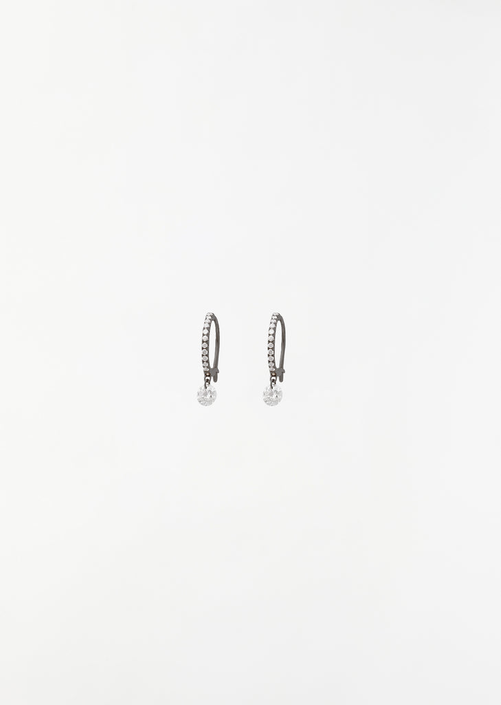 Set Free BG Pave Mini Hoops 0.40 cts