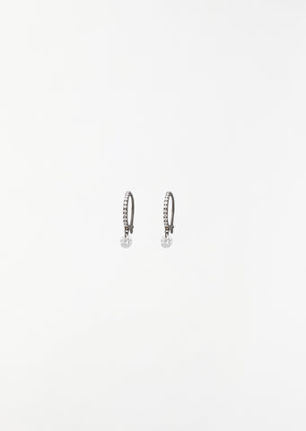 Set Free BG Pave Mini Hoops 0.40 cts