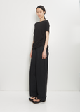 Pima Cotton Drape Tee — Black Melange