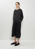 Silk Cotton T-Dress  — Black