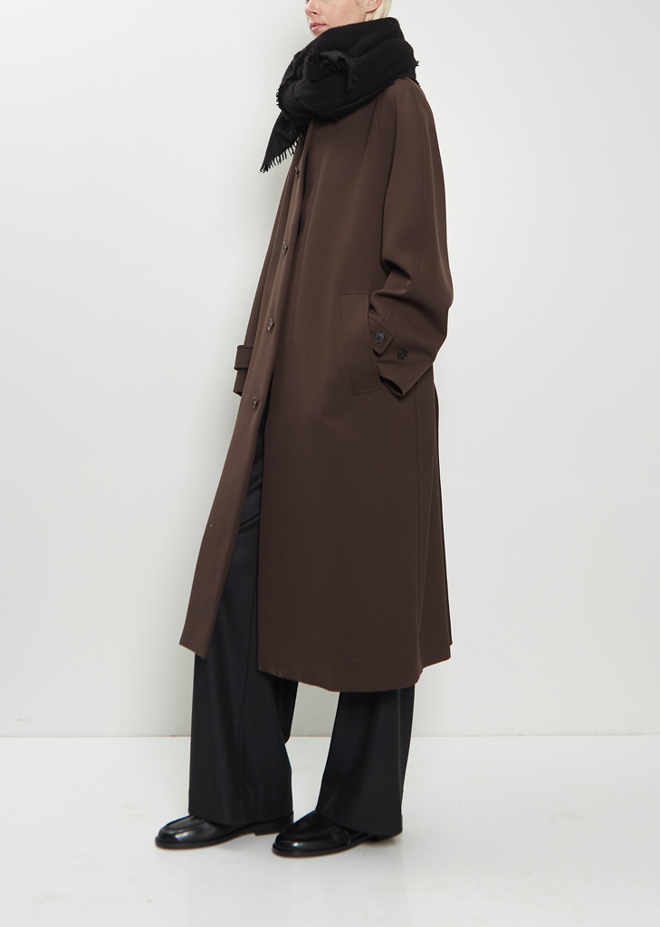 Fuzzy Feutre Cashmere Shawl — Black