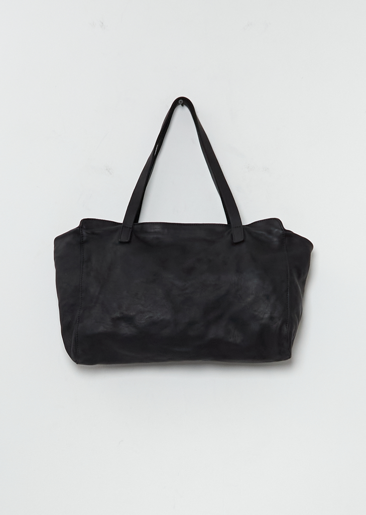 Handle Leather Bag — Black
