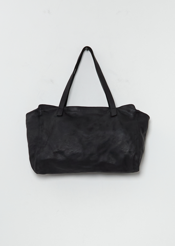 Handle Leather Bag — Black