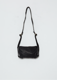 Leather Crossbody Bag, Small  — Black