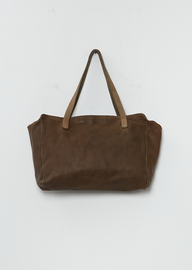 Handle Leather Bag — Ginger Root