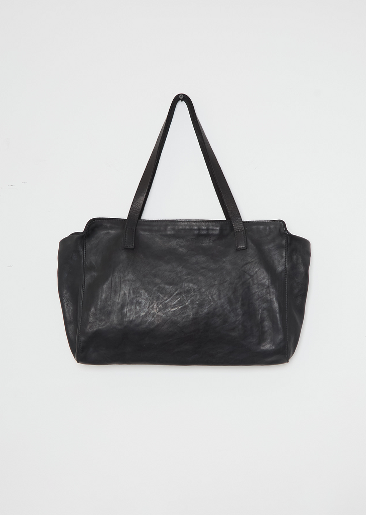 Handle Leather Bag — Black