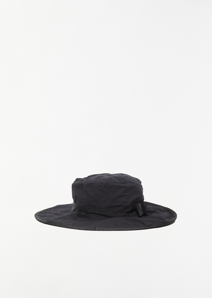 Cotton Canotier Big RB Hat — Black