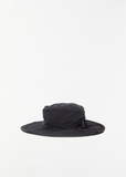 Cotton Canotier Big RB Hat — Black