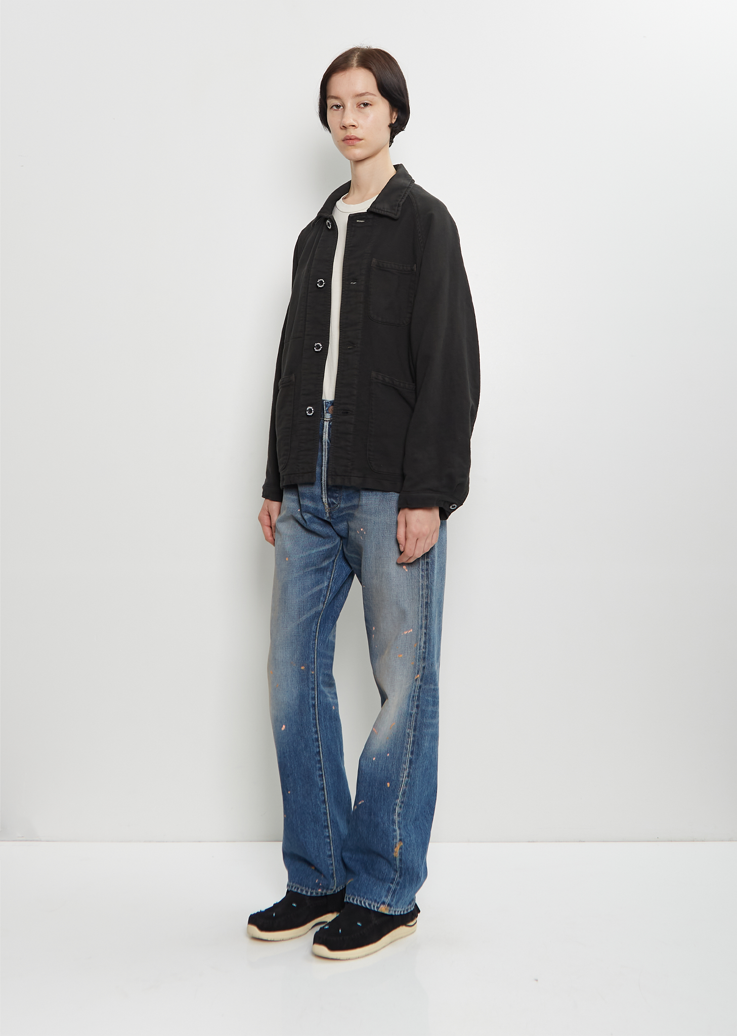 Coverall Moleskin Jacket — Black – La Garçonne Coverall Moleskin Jacket — Black – La Garçonne