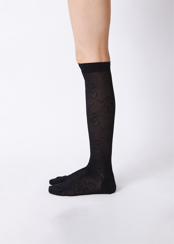 Floral Lace Knee High Socks