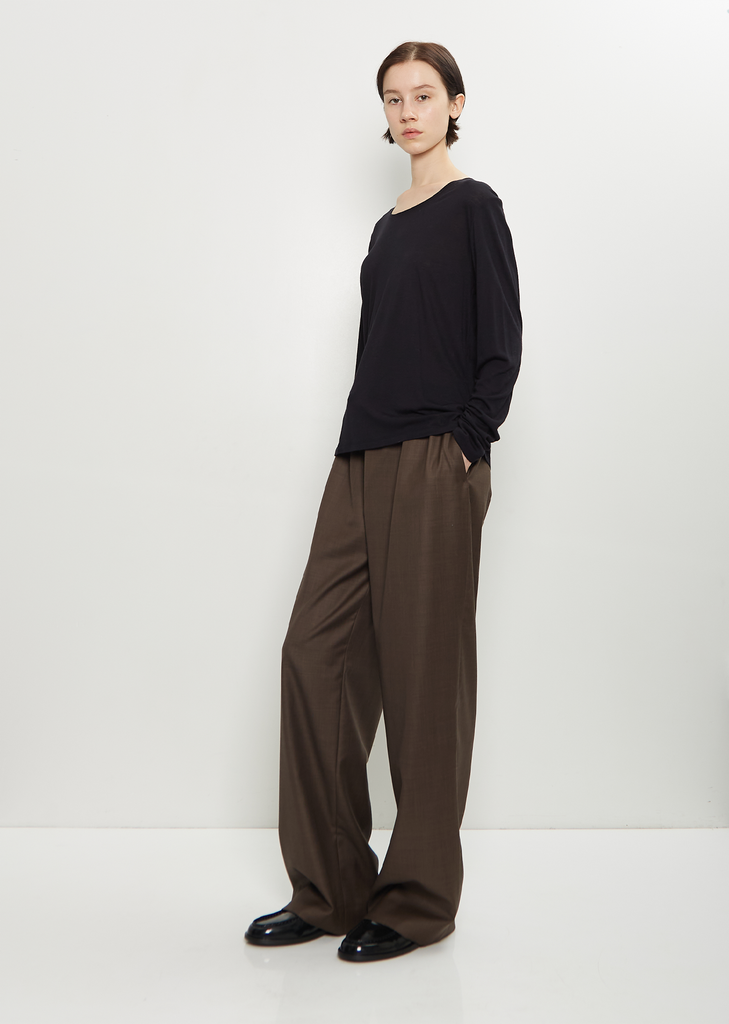 Ava Wool Blend Boat Neck Tee